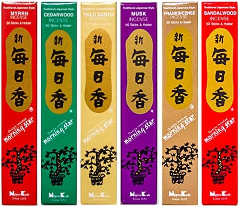 Morning Star Incense Set of 6 Scents 300 Sticks Total