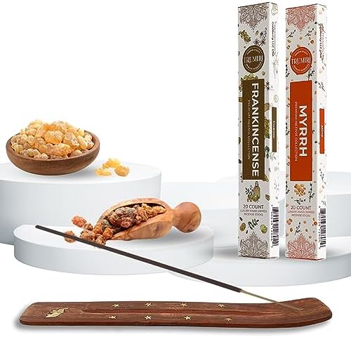 Trumiri Incense Sticks - 40 Pack 20 Frankincense 20 Myrrh