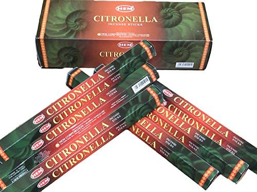 Citronella Incense Box of Six 20 Stick Tubes