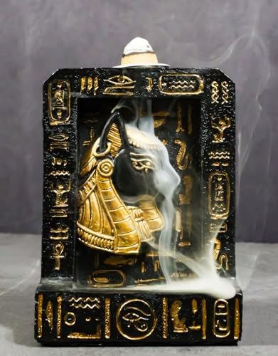 Egyptian Goddess Bastet Incense Holder with Hieroglyphs