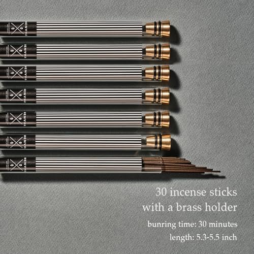 Japanese Incense Sticks with Brass Holder - Lavender Night Series 30 Sticks