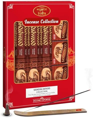 Mystic India Hem Sandalwood Incense 4 Tube Hexa 3 Box Cones