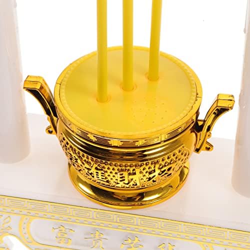 1 Pc LED Incense Burner Kit - Buddhist Wealth Figurine Ornament for Home Decoration