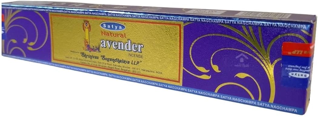 SATYA Natural Lavender Agarbatti Incense Sticks 12 Packs