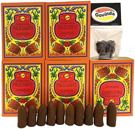 Govinda Palo Santo Sreevani Backflow Incense Cones 50 Pack