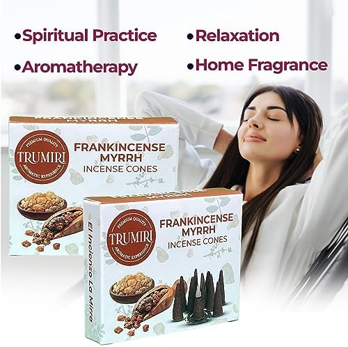 Frankincense Myrrh Incense Cones - 60 Pack