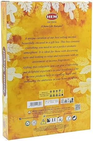 HEM Hexagonal Calming Incense Bouquet 7 Sticks Free Holder