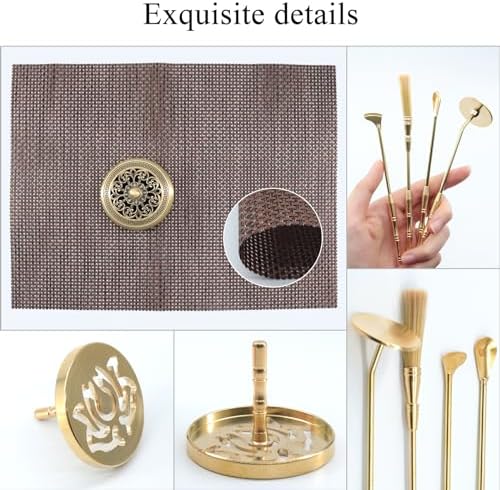 Yawlsow 17Pcs Incense Burner Kit for Meditation and Yoga