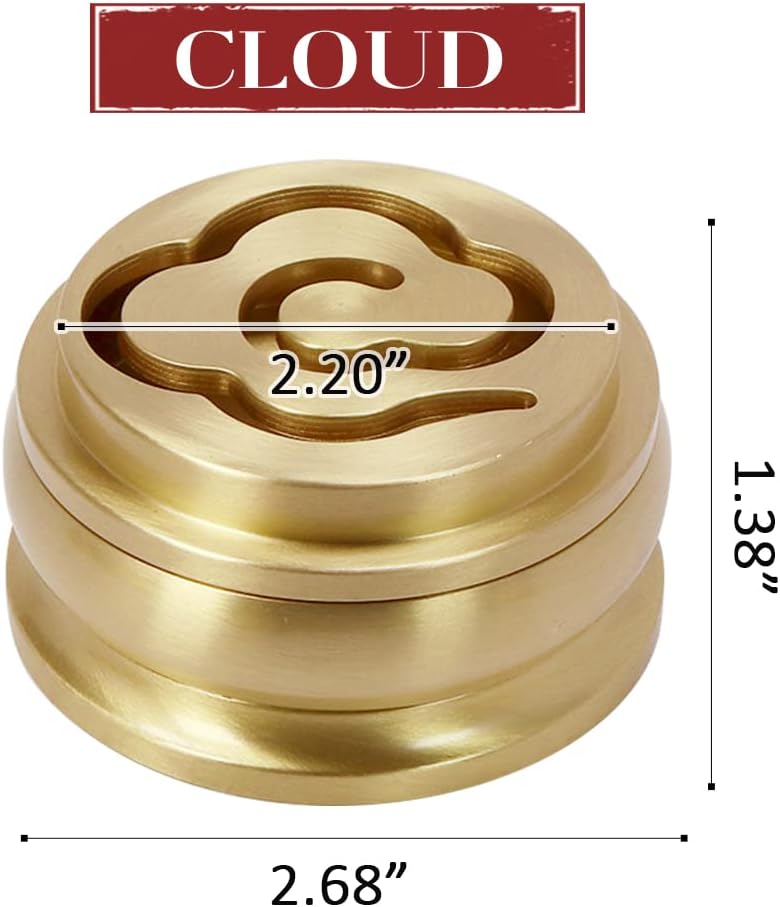 3 In 1 Mini Brass Incense Burner and Ash Press Set