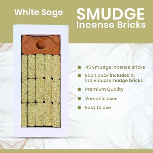 ISHOM Smudge Incense Bricks 45 Pack Combo