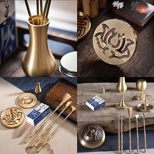 Brass Incense Burner Kit for Yoga Meditation