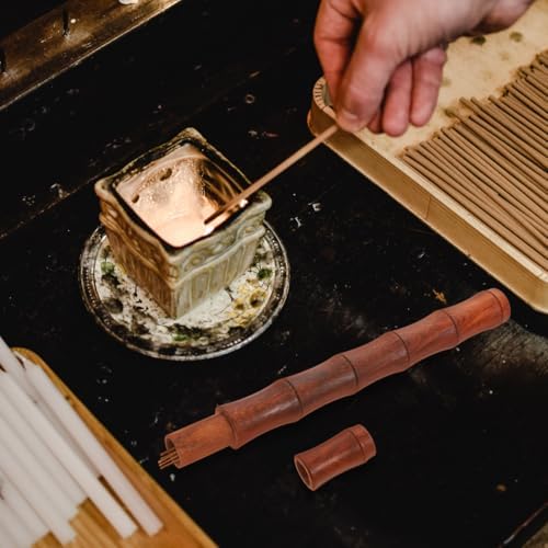 Healifty 3 Pcs Bamboo Agarwood Incense Holder Set