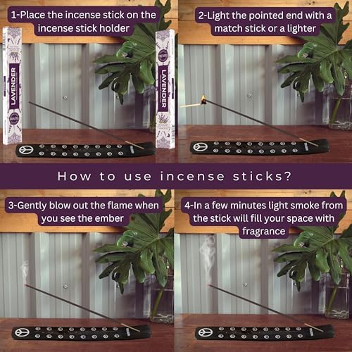 TRUMIRI Organic Lavender Incense Sticks - 40 Total - Dual Pack