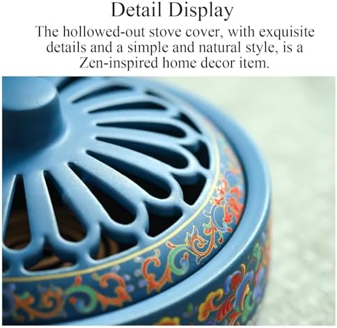 Hand-Painted Ceramic Incense Burner for Meditation and Home Decor