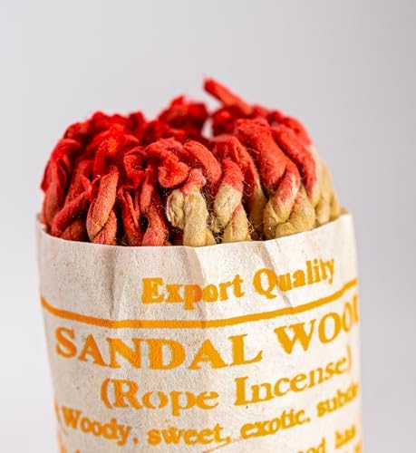 Sandalwood Tibetan Organic Handmade Rope Incense - 2 Bundles 90pcs