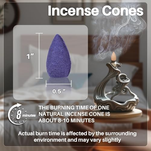 Backflow Incense Cones for Waterfall 108PCS 6 Scent Options