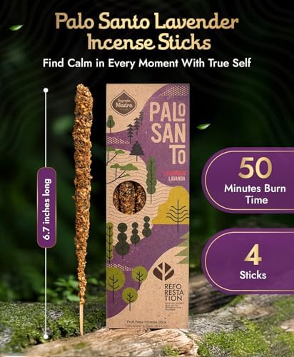 4pcs Wildly Harvested Palo Santo Lavender Incense Sticks