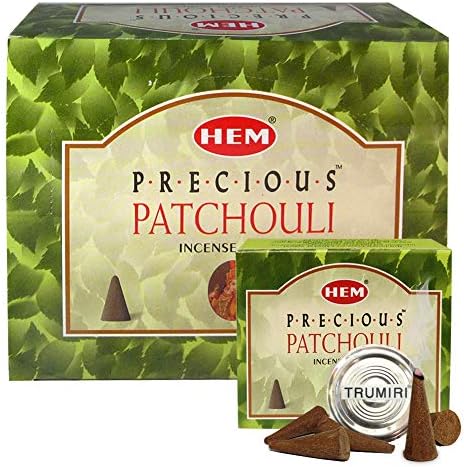 Precious Patchouli Incense Cones and Cone Burner Bundle