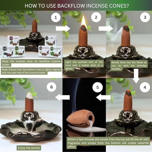 Leafy Backflow Incense Cones Variety Pack 60