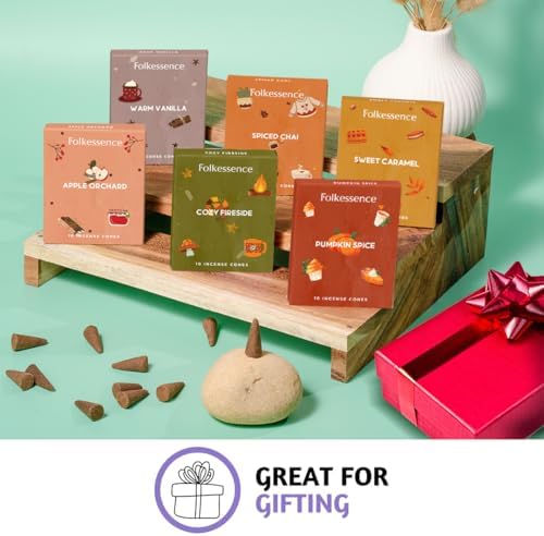 Folkulture Fall Incense Cone Set of 6 with 60 Cones