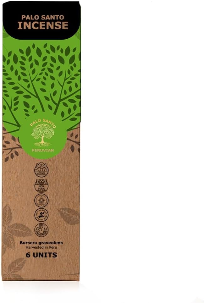 Premium Palo Santo Incense Sticks from Peru Pack of 6