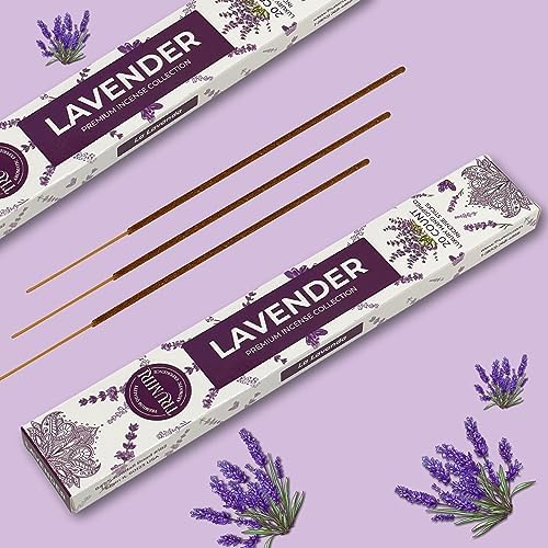 TRUMIRI Organic Lavender Incense Sticks - 40 Total - Dual Pack