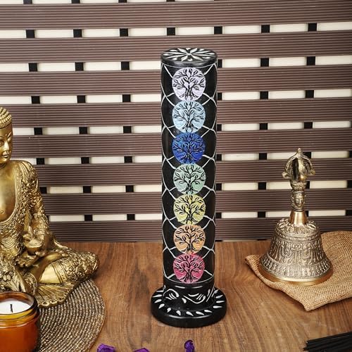 Ajuny Incense Holder Tree of Life Black Marble 105 Inch