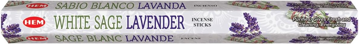 4 Quarters More White Sage Lavender Incense Sticks - Box of Six 20 Sticks Each