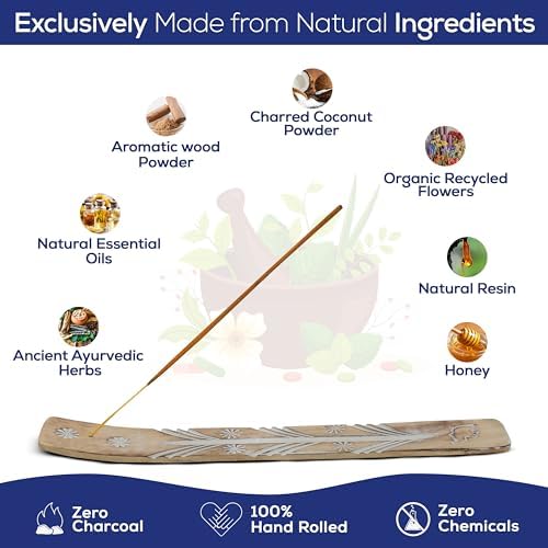 Satya Nagchampa Incense Sticks 250g x 2 Pack with Raajsee Holder