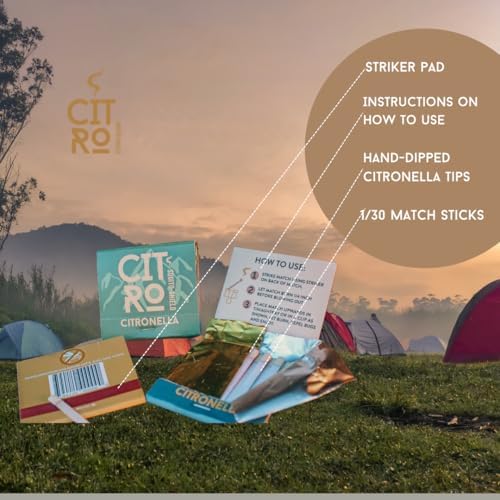 Citro Citronella Scented Matches - Outdoor Use