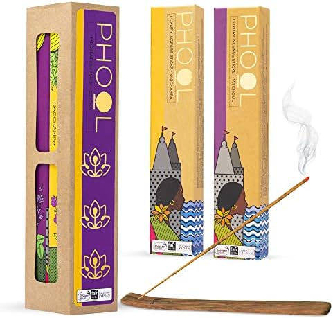 Pack of 2 Natural Incense Sticks with 2 Fragrances - Nagchampa Patchouli