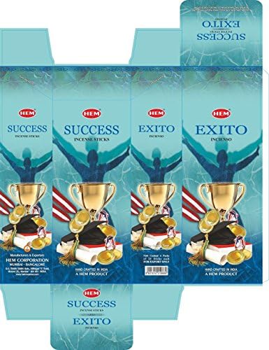 HEM Success Incense Sticks 120 Sticks 6 Boxes 9 Inches Long 20g Per Box