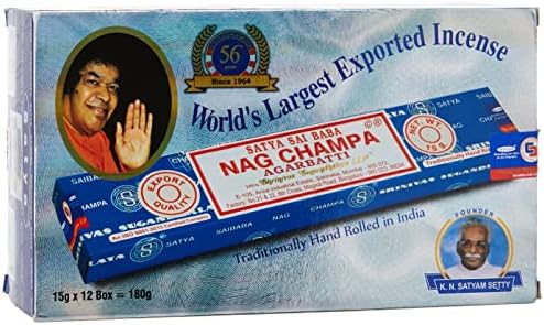 GeoFossils Satya Sai Baba Nag Champa Incense Sticks Pack of 12