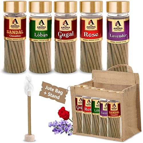 The Aroma Factory Organic Incense Sticks 5 in 1 Set