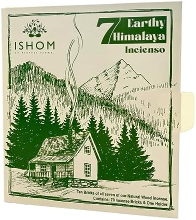 Crystalo Ishom 7 Earthy Himalayan Incense Set with Holder