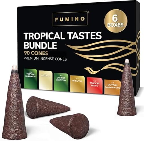 Fumino Incense Cones Tropical Multipack 6 Boxes 90 Pieces