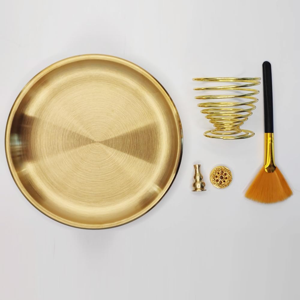 5in1 Incense Holder Set with Brass and Stainless Steel