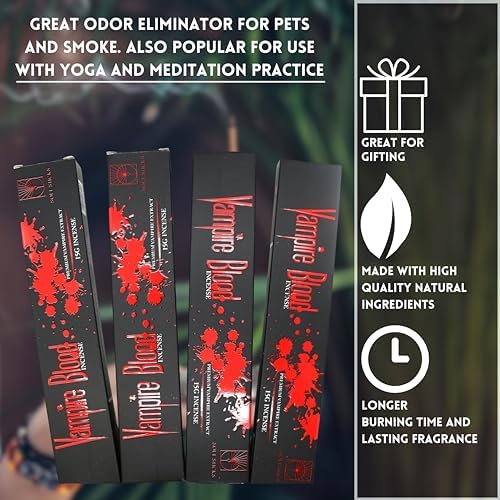 Vampire Blood Fragrance Incense Sticks 4 Pack 15 Grams Natural Aromatherapy