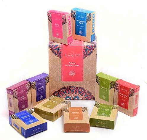 NAQSH Hand Rolled Incense Cones for Meditation and Relaxation