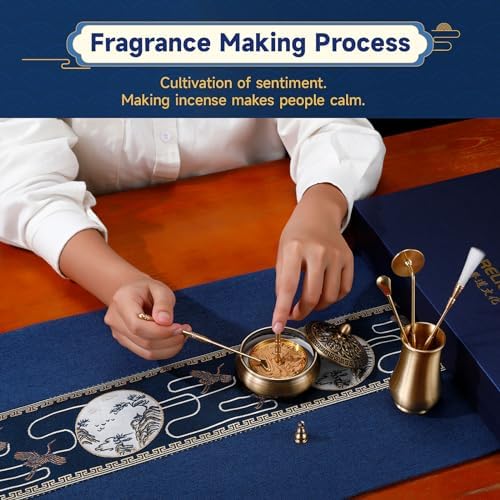 RE RELIURE Chinese Incense Burner Kit with Powder and Charcoal