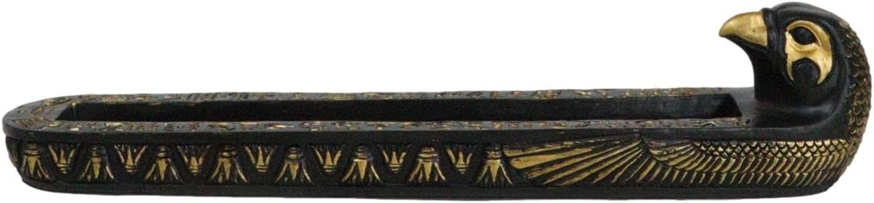Egyptian God of the Sky Horus Falcon Incense Burner Figurine