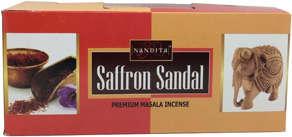 Nandita Saffron Sandal Premium Incense Sticks Pack of 3