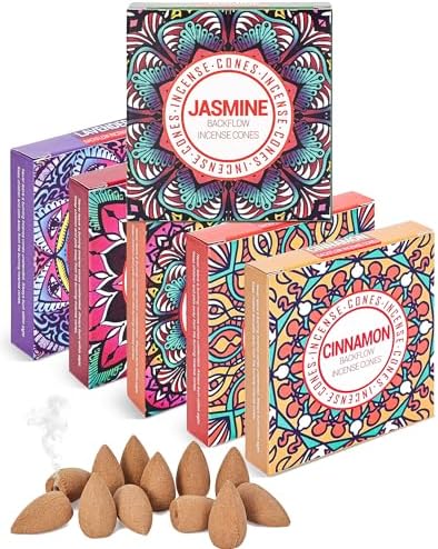 Backflow Incense Cones Set of 6 Natural Scents