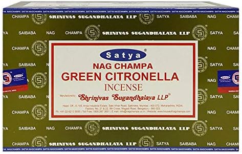 Green Citronella Incense Sticks and Holder Bundle