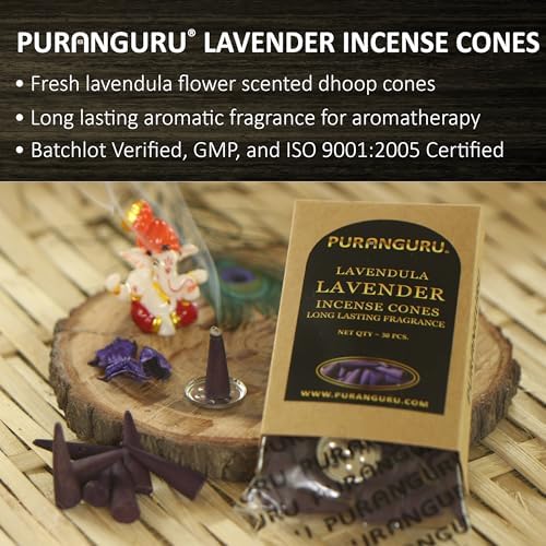 Lavender Incense Cones 30 Per Box Natural Aromatherapy