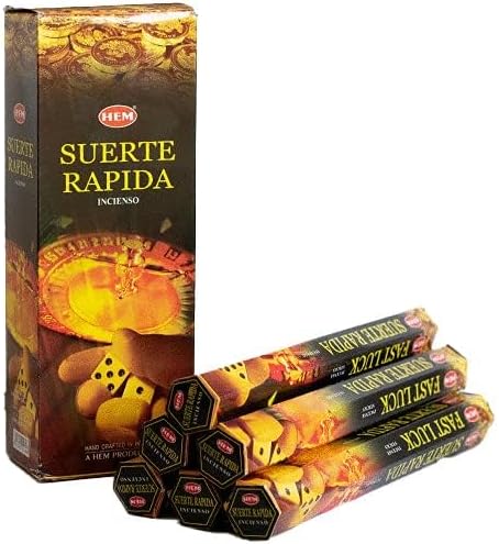 HEM Fast Luck Incense Sticks 120 Sticks 6 Boxes 9 Inches