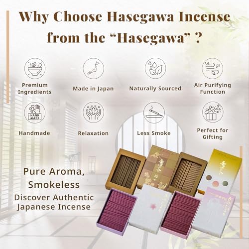 Hasegawa Japanese Low Smoke Mini Incense 3-Pack 140g