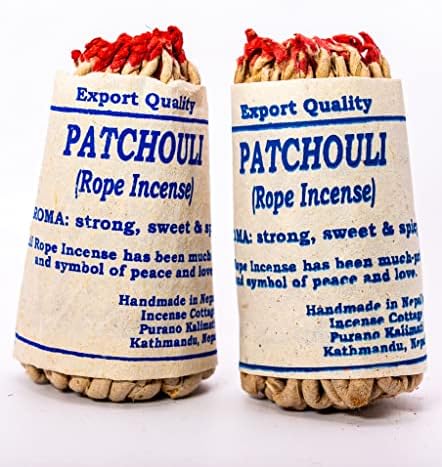 Patchouli Tibetan Organic Handmade Rope Incense - 2 Bundles 90 pcs 35 Inches