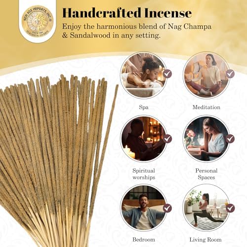 Premium Sandalwood Nag Champa Incense Sticks 90-100 pcs Pack