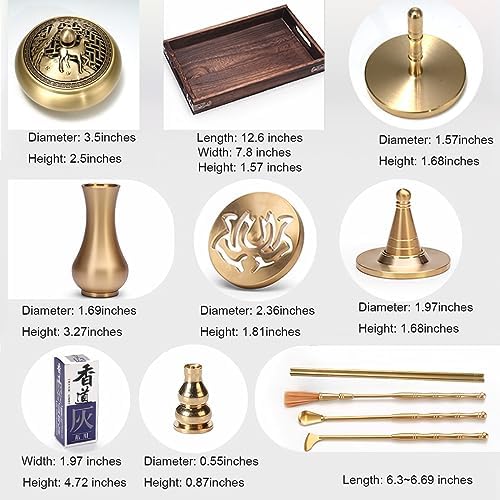 Brass Incense Burner Kit for Yoga Meditation